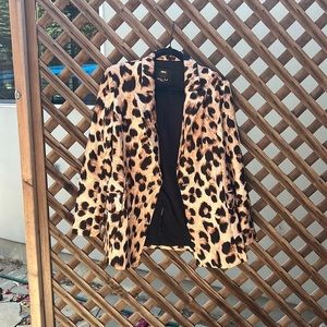 ASOS leopard print oversized blazer